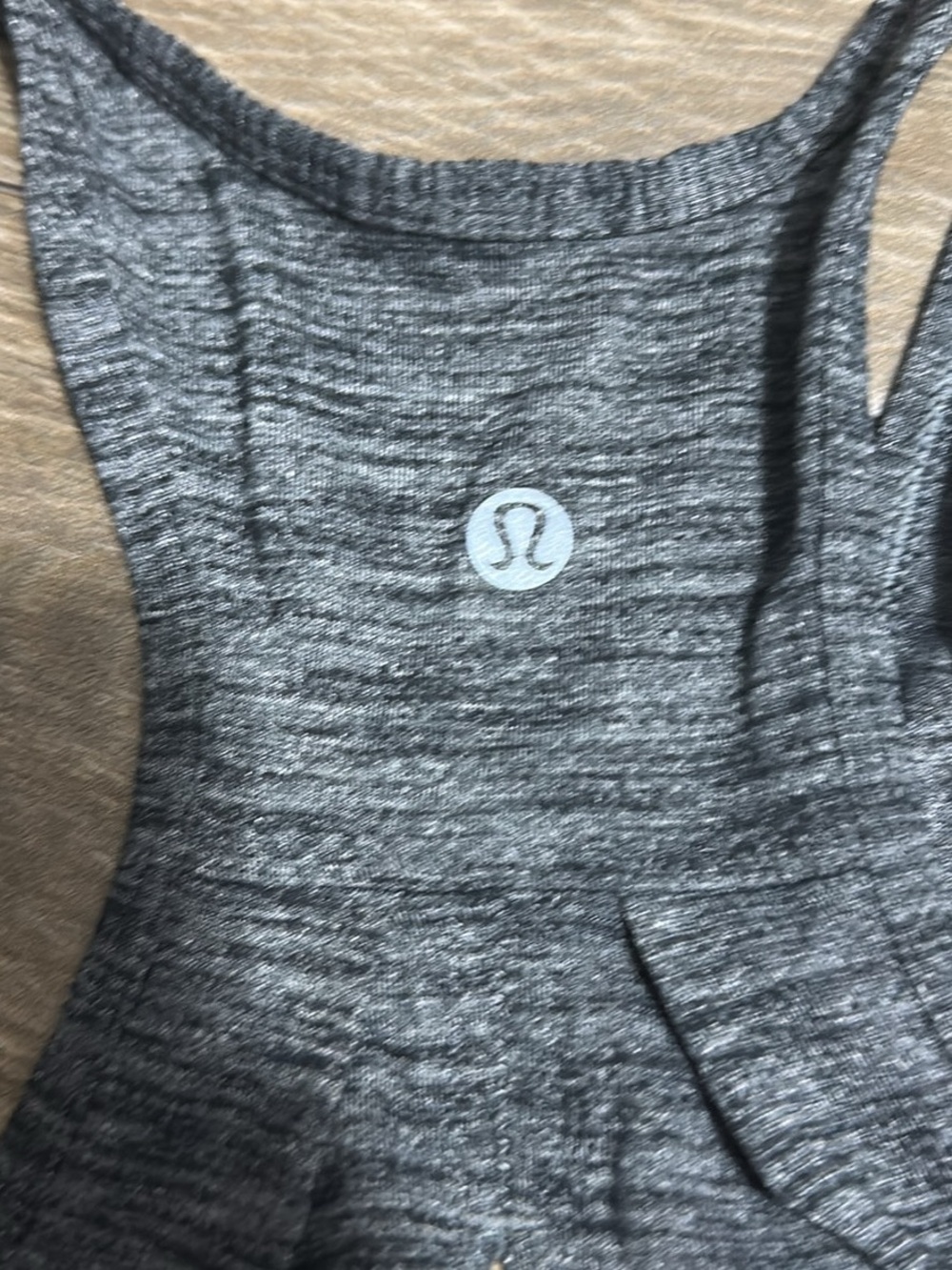 lululemon athletica Gray Marled Tank Top with Logo